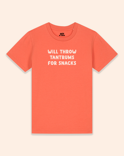 Kids T Shirt | Will Throw Tantrums For Snacks