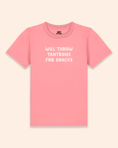 Kids T Shirt | Will Throw Tantrums For Snacks