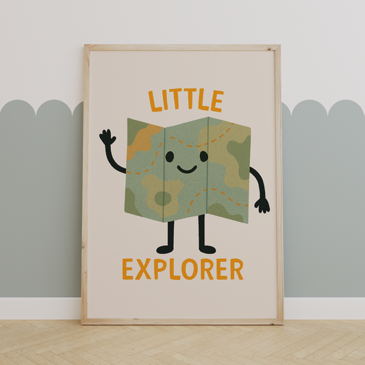 Little Explorer | Yellow and Cream | Art Print