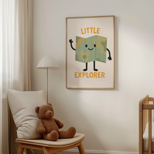Little Explorer | Yellow and Cream | Art Print