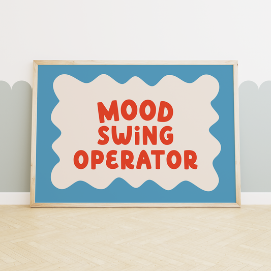 Mood Swing Operator | Denim, Lobster and Cream | Art Print